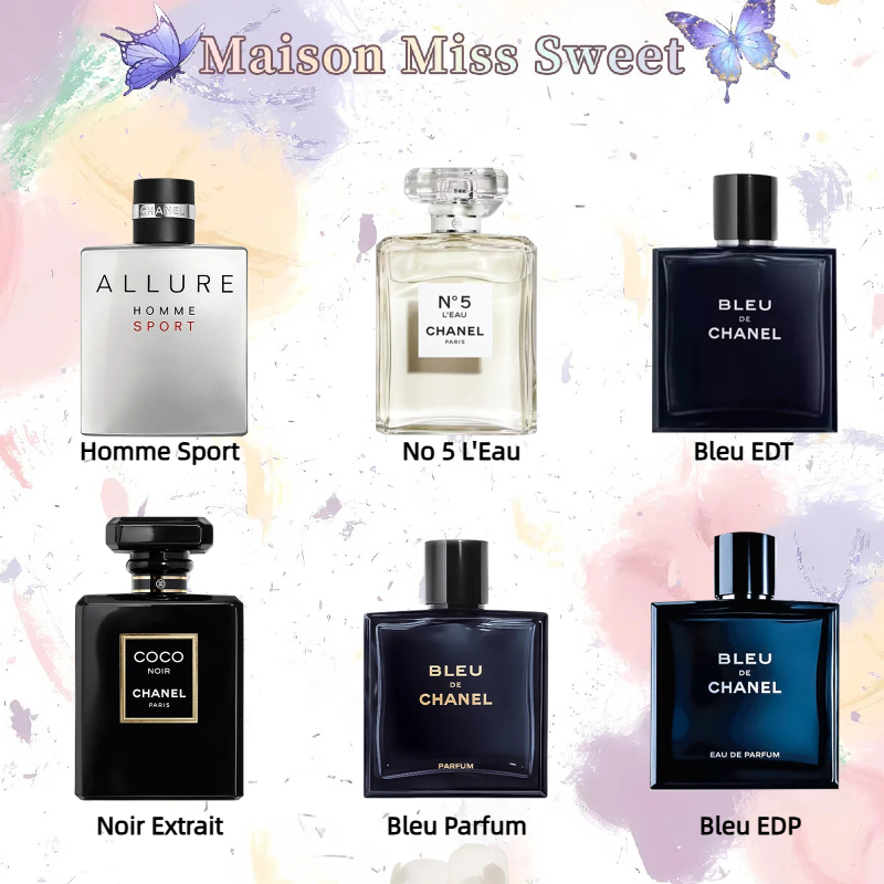 🚚น้ำหอมขายดี แท้✨ Bleu & Homme Sport &1957 & & Chanca Tendre EDP 2ml 5ml 10ml เหมาะสำหรับผู้ชาย กลิ่นหอม พร้อมส่ง