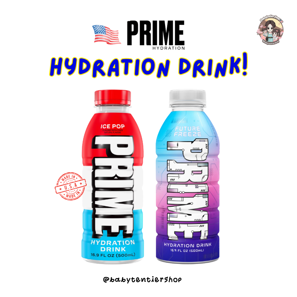 พร้อมส่ง🛵PRIME Hydration Drink 500ml เครื่องดื่มเกลือแร่จาก USA มี 2 รส Ice Pop / Future Freeze (EXP