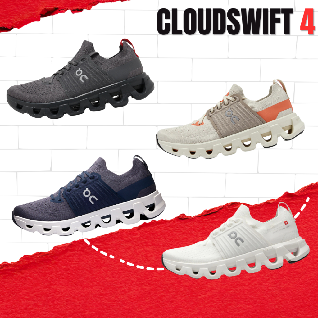 รองเท้าวิ่ง รองเท้าใส่เที่ยว Cloudswift 4 มาใหม่ ใส่สบาย ฟิตเนสได้ สินค้าพร้อมกล่อง ส่งในไทย