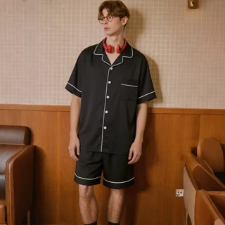 ชุดนอนผ้าซาติน ชุดนอน (สามารถใส่ได้ทั้งหญิงและชาย)ผ้านุ่มลื่น ใส่สบายมาก