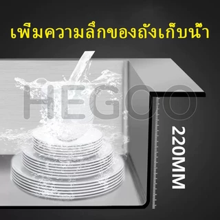 ซิงค์ล้างจาน อ่างล้างจาน ซิงค์ล้างแบบฝัง อ่างล้างจานสแตนเลส สแตนเลสหนาขึ้น 304 【ขนาดใหม่: 80×45×20 ซม】