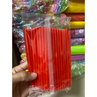 หลอดดูดน้ำพลาสติก หลอดสั้น ขนาด 6 มิล ยาว 15 ซม. (เลือกสีได้)