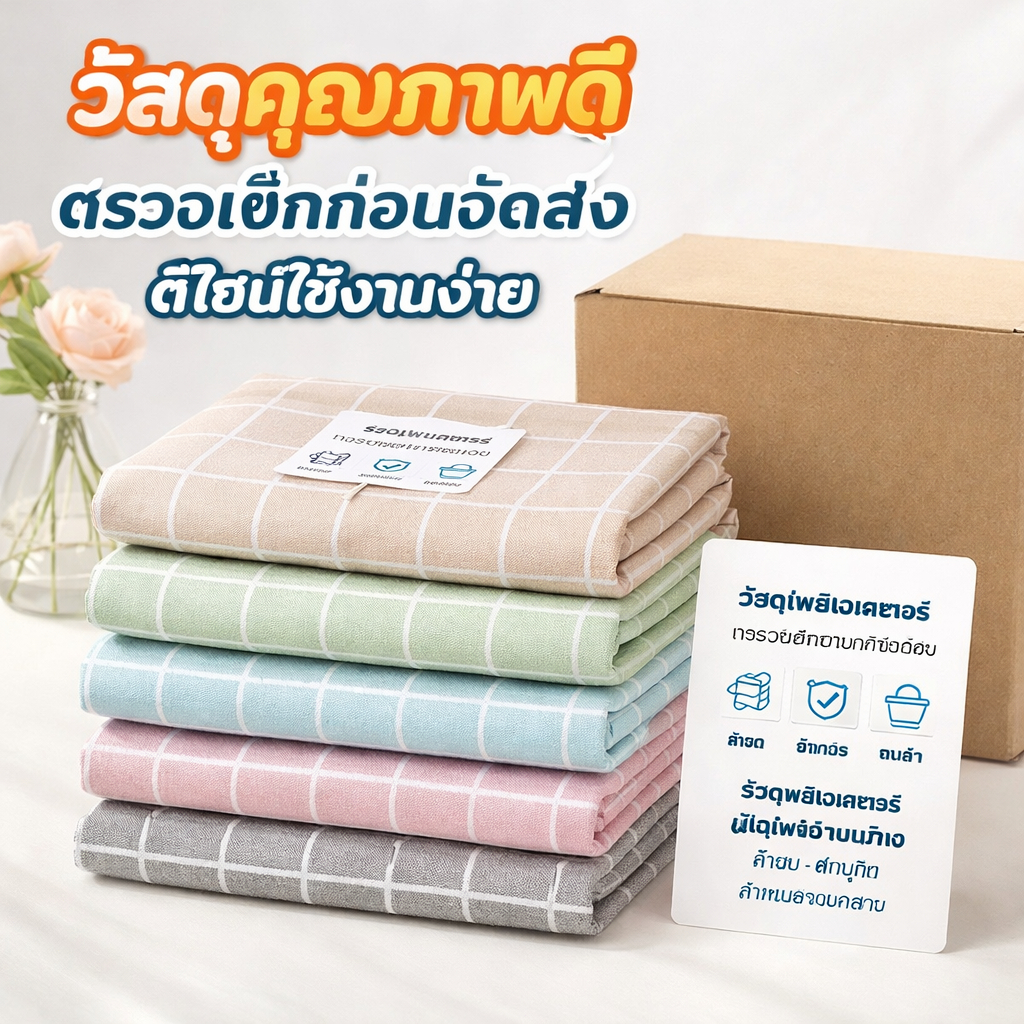 ผ้าปูโต๊ะ PEVA ลายตาราง สไตล์นอร์ดิก หนาพิเศษ กันน้ำกันน้ำมัน เช็ดง่าย 3 ขนาด 4 สี