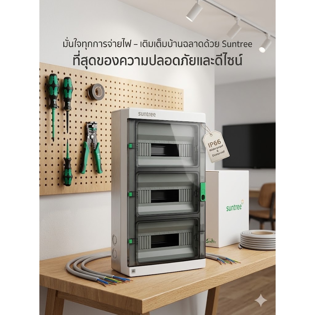 Suntree ตู้เกาะราง( ตู้เปล่า ) DISTRIBUTION BOX  36 WAY(รุ่นเก่า)