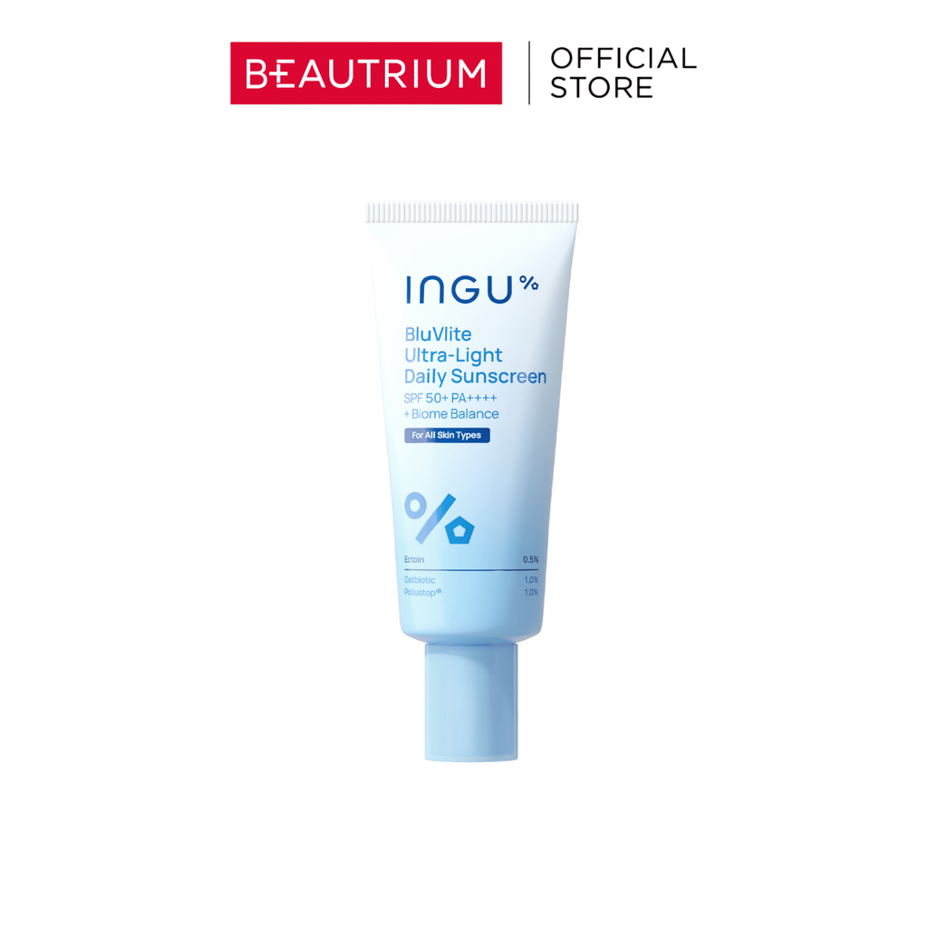 INGU BluVlite Ultra-Light Daily Sunscreen + Biome Balance SPF50+ PA++++ กันแดด 80g