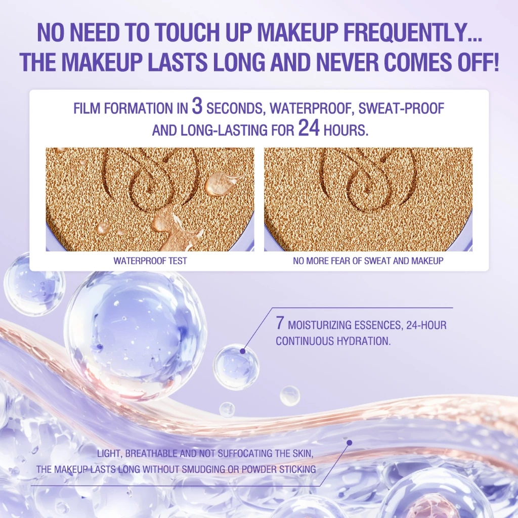 MIRABASE Dreamy Luster Air Cushion SPF50+ PA++++ 12g คุชชั่นรองพื้น คุมมัน ติดทน ปกปิด บางเบา ผิวสวยธรรมชาติ thumbnail 6