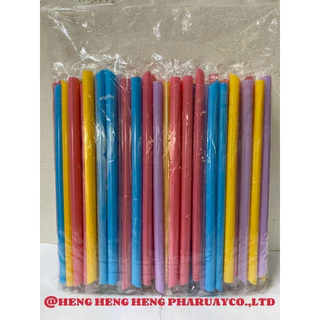 หลอดมุก หุ้มฟิมล์ ยาว 25 เซ็น ยกลัง (2000เส้น) 20ห่อ ยี่ห้อลัคกี้แทค