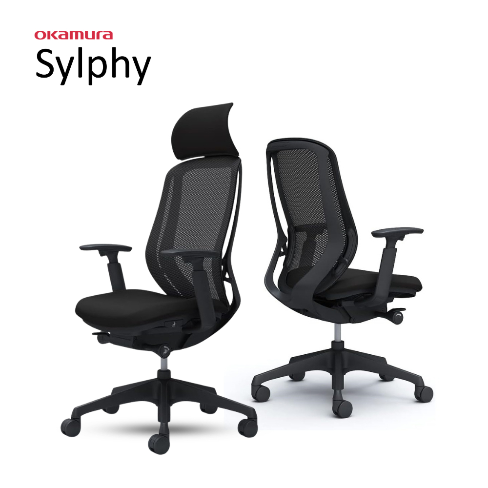 OKAMURA เก้าอี้รุ่น SYLPHY, PLASTIC BASE, COLOR : BLACK