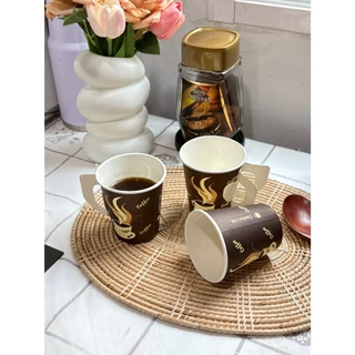 [แพ็ค 50 ใบ] แก้วกระดาษมีหูจับ 7oz (ปริมาณเทียบเท่า 6.5oz) แก้วกาแฟร้อน สำหรับ Takeaway ใช้แล้วทิ้ง