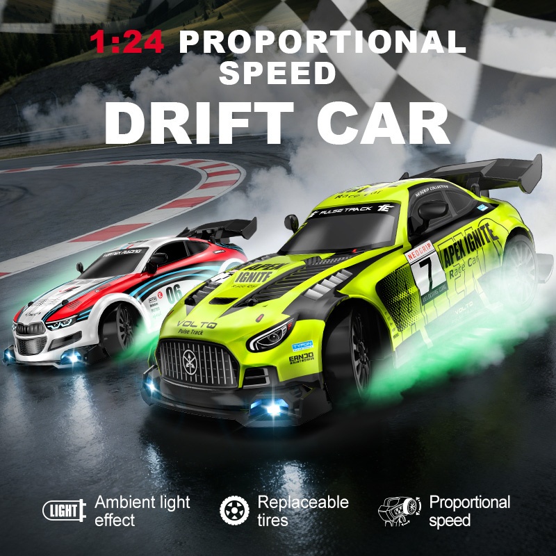 RC Drift รถ 4WD Proportional คันเร่ง AE86 GTR Porsche ของเล่น 1/24 2.4G รีโมทคอนโทรลรถ Racing รถของเล่นเด็ก