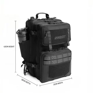 LAMGOYI กระเป๋าเป้ สายฟิตเนส GYM & HYROX Backpack 35L รุ่น TRAIN สีดำ (Black)