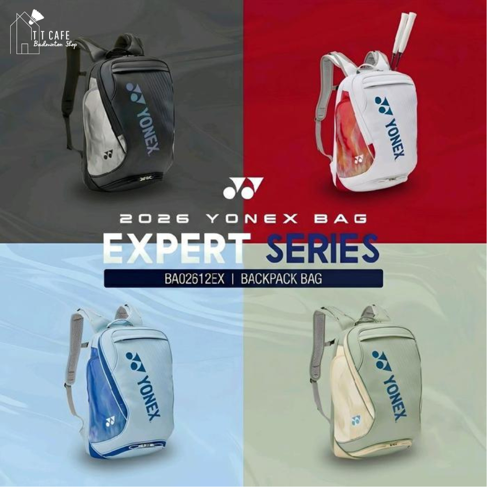 YONEX EXPERT BACKPACK BA02612EX กระเป๋าเป้ สำหรับแข่งขันขนาดกลางสามารถใส่แร็คเก็ต 2 ไม้ และช่องใส่รองเท้า