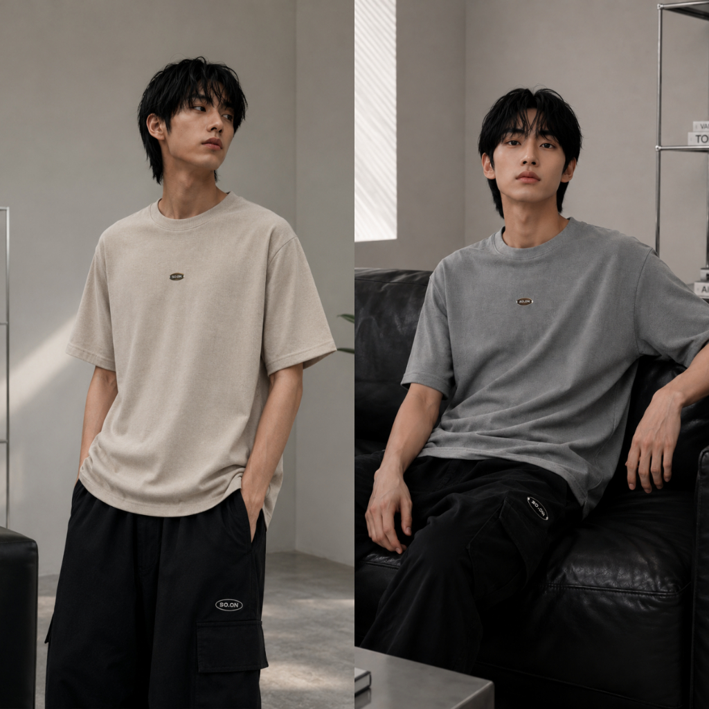 🥐SO.ON เสื้อยืดทรง Oversize ลาย Gentle Tee