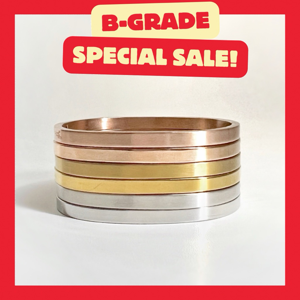 {B-Grade} Plain 14k bangle (กำไลเกลี้ยงเงา/ด้านทุกขนาด)