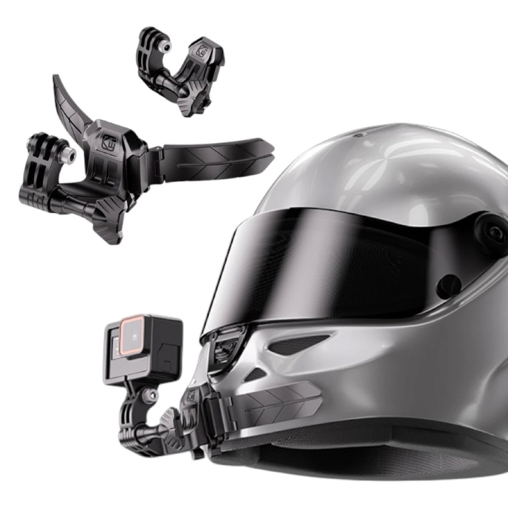 Kewig KWG-X3-GP ที่ยึดกล้องติดคางหมวกกันน็อค แผ่นฐานดัดโค้งได้ ถอดไว Quick Release สำหรับ GoPro / Insta360 / DJI thumbnail 3