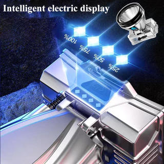 ซื้อ 1 ฟรี 1 ไฟฉายคาดหัว LED T998 ไฟคาดหัวแรงสูง 99999999W ไฟสว่างแรง ส่องแสงระยะ 5KM กันน้ำ ชาร์จได้ ทนทาน