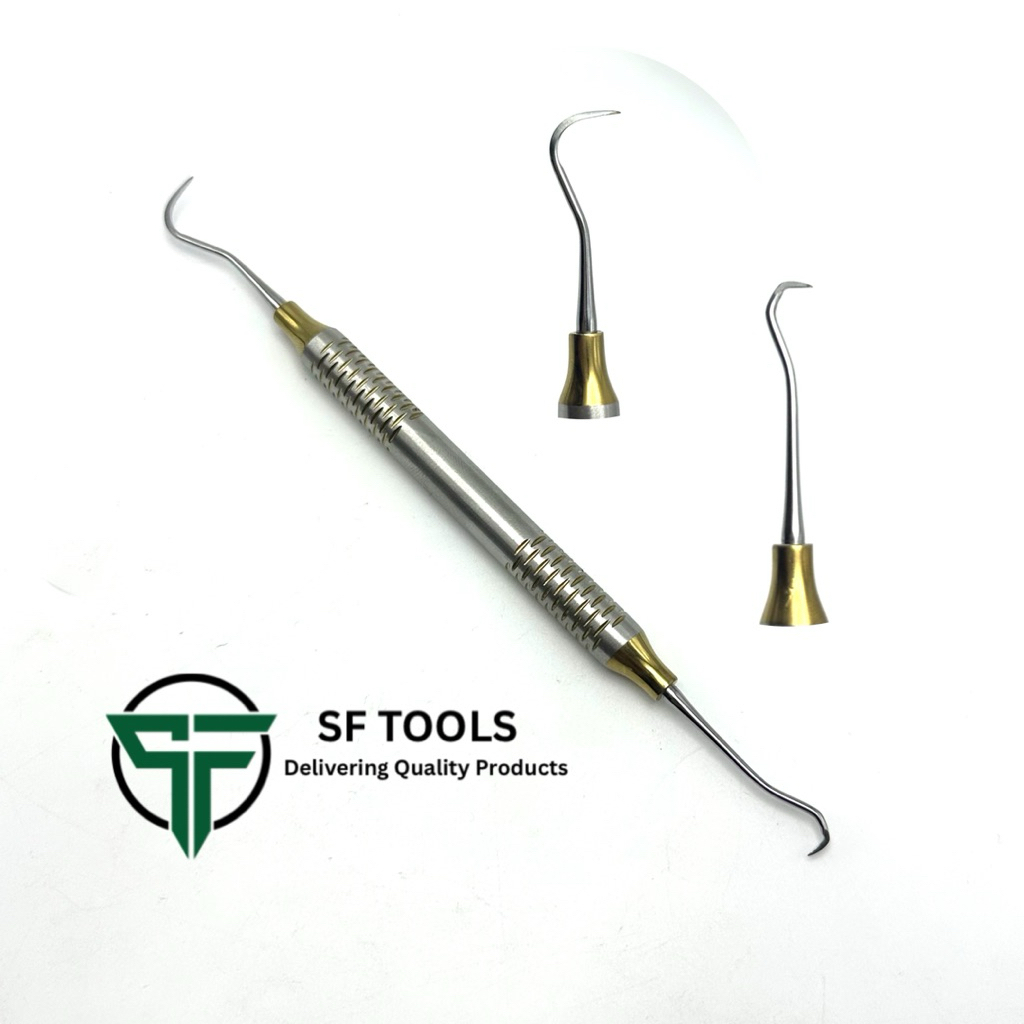 เข้าใหม่ ด้ามใหญ่ เครื่องมือขูดหินปูน ซิกเกิลฟันหลัง (Posterior Sickle Scaler) สแตนเลสเกรดพรีเมียม ส