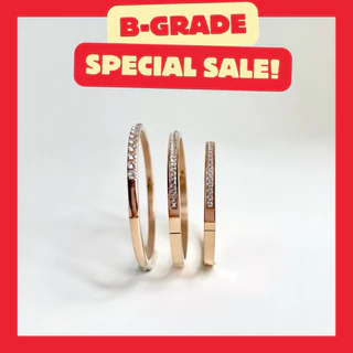 {B-Grade} Yada 14k bangle. (กำไลเพชรครึ่งวง ตัวเรือนสแตนเลส)