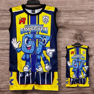 ชุดเด็กแขนกุด เซ็ท 2 ชิ้นเสื้อและกางเกง ผ้านิ่มลื่นใส่สบายๆ