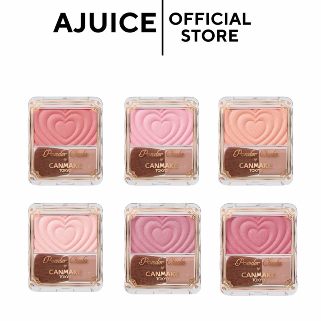 sale💗ส่งด่วน ฉลาก🇯🇵  มีสีใหม่ครบรอบ40ปี กับ 06**💚🇯🇵 Canmake blush  Powder Cheeks บลัชออนหัวใจแบบฝุ่น