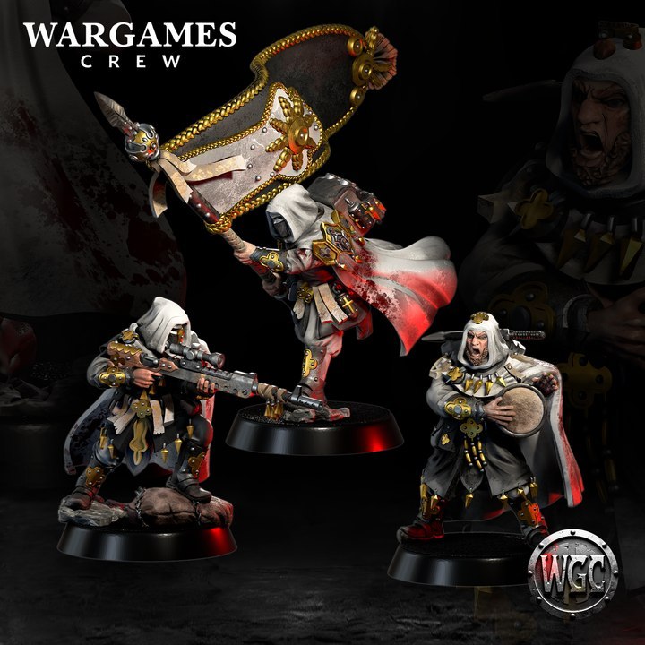 Abyssinian Colonial Phalanx Regulars Сommand งาน Resin Miniature Model สำหรับ Tabletop Board Game ตั
