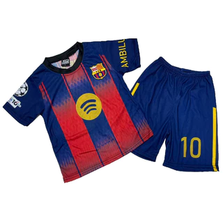 เสื้อกีฬา ชุดฟุตบอลสำหรับเด็ก ได้เสื้อ+กางเกง (2-12ปี)