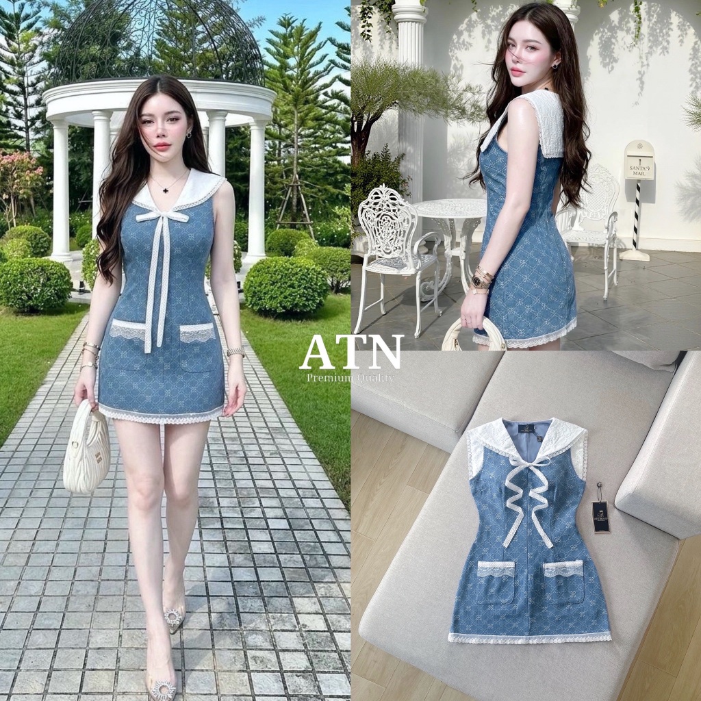 ATN :มินิเดรสผ้ายีนส์ารักฟิลกู๊ด