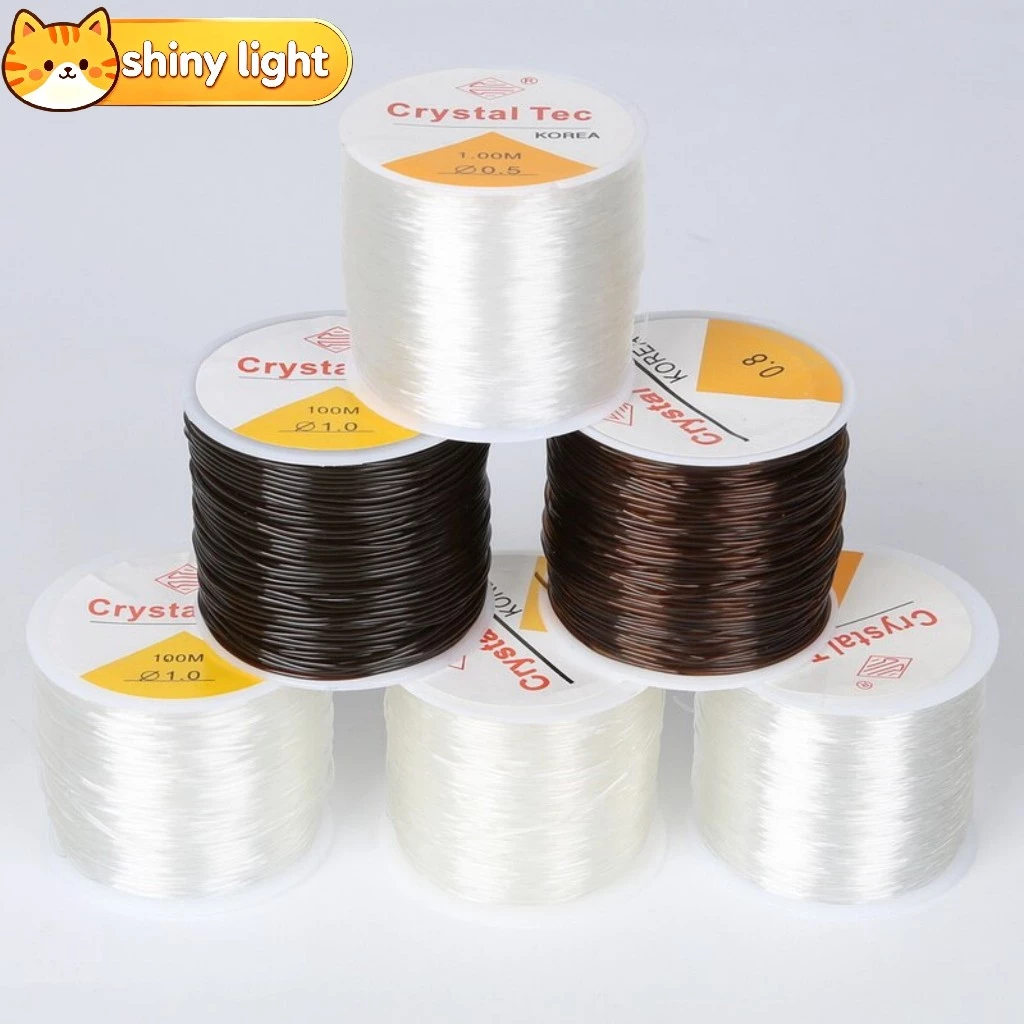เชือกยืดใสคริสตัลสำหรับร้อยลูกปัด 0.5-1.0 มม. อุปกรณ์ DIY ทำสร้อยคอ สร้อยข้อมือ เครื่องประดับ