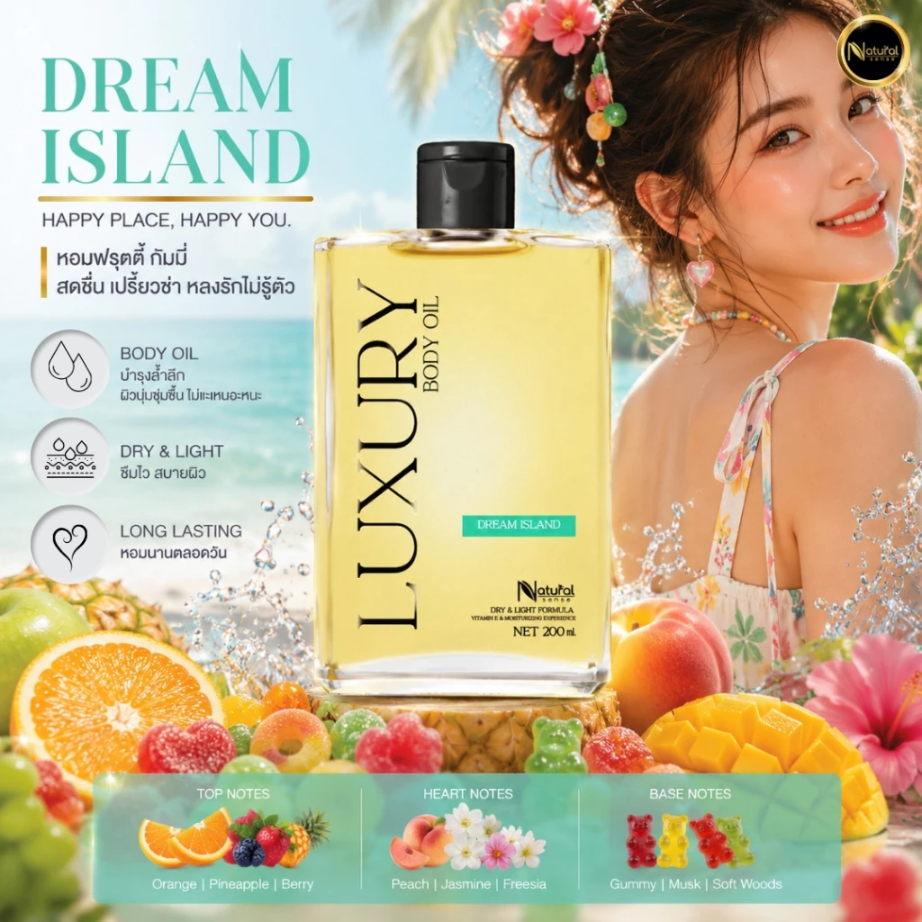 Luxury Body Oil ออยล์บำรุงผิวซึมไว วิตามินอีเข้มข้น บำรุงผิว กลิ่นหอมติดผิว (100ml/200ml) thumbnail 5