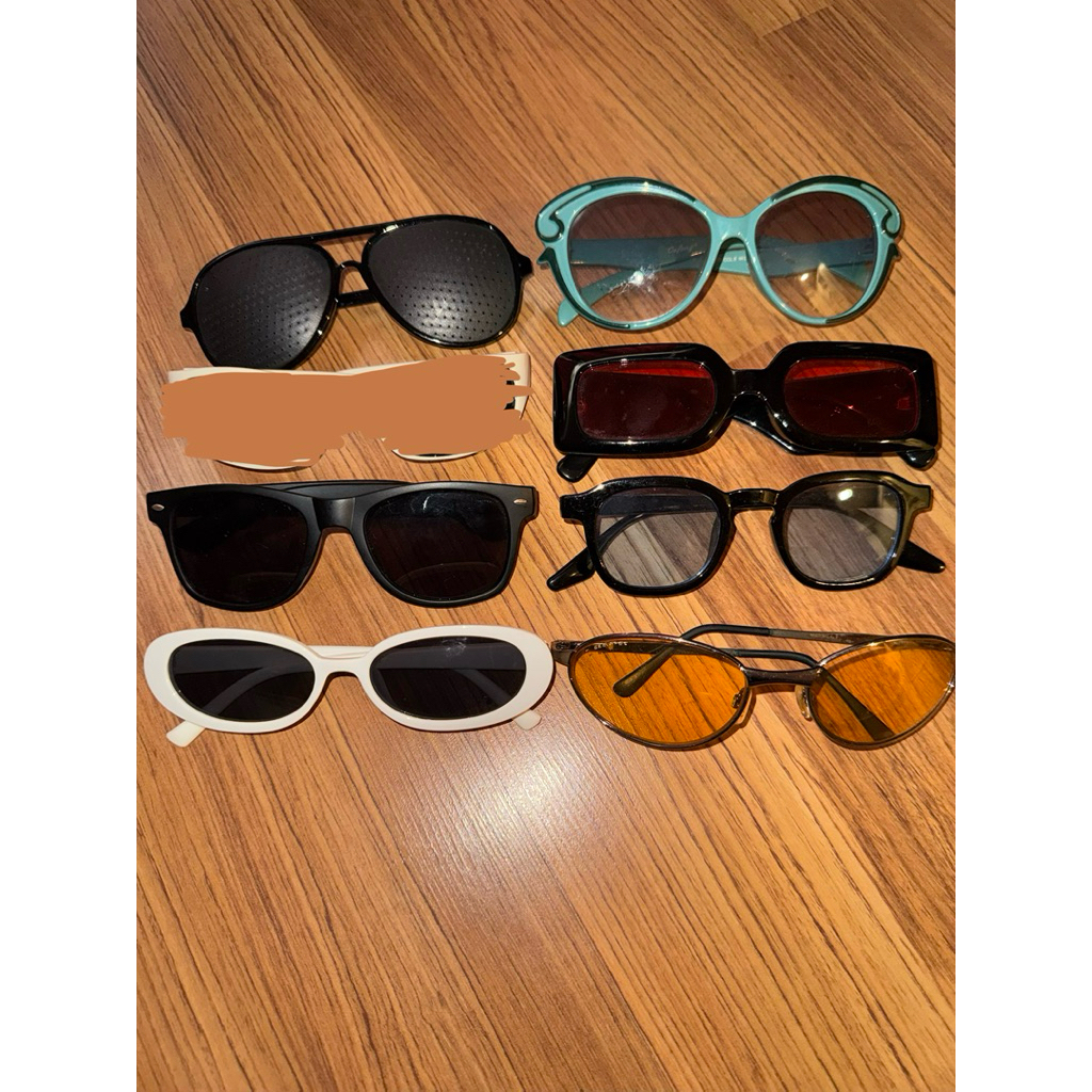เหมากองแว่น 7 ชิ้น มีทั้งมีแบรนด์และไม่มีแบรนด์ (eagle eyes)