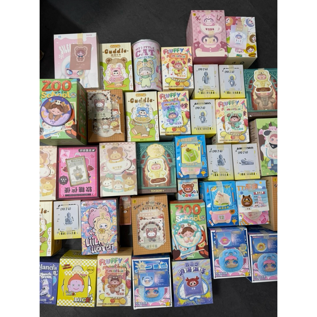 กล่องสุ่ม amitofo sanrio wendy และอื่นๆจากค่ายจีน แกะเช็คการ์ดไม่แกะซอง