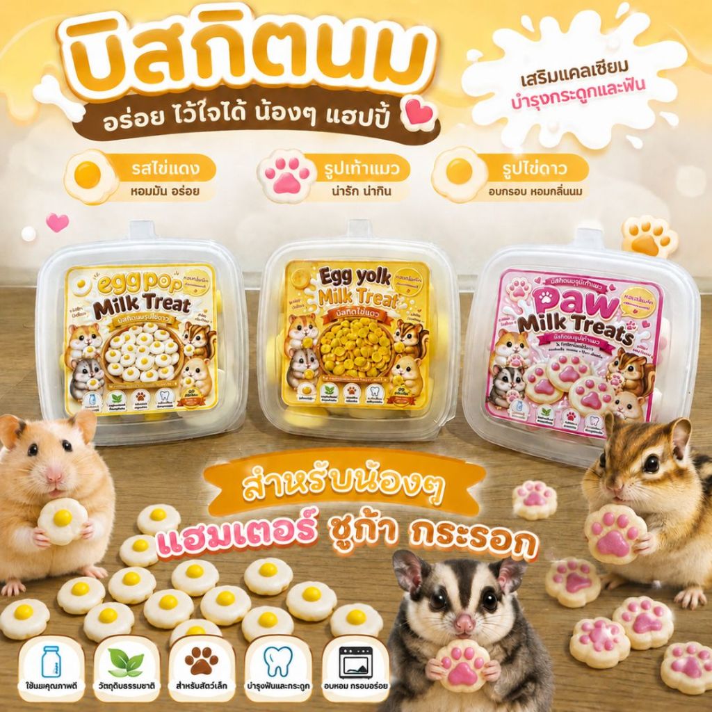 [HiHamster]ขนมdiy บิสกิตไข่แดง นมแพะ โฮมเมด เป็นขนมช่วยย่อย หอมอร่อย