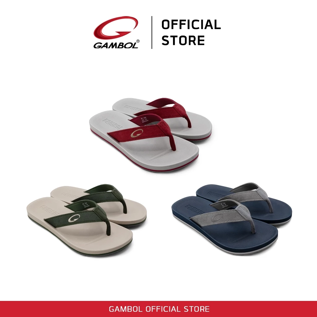 GAMBOL แกมโบล ICONIC COZY รองเท้าแตะแบบหนีบชาย รุ่น GM11465 Size 40-44