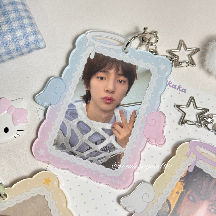 Angel Lace Pastel Photocard Holder เฟรมการ์ดปีกนางฟ้าพาสเทล สายคิวท์ห้อยกระเป๋าได้ 💖