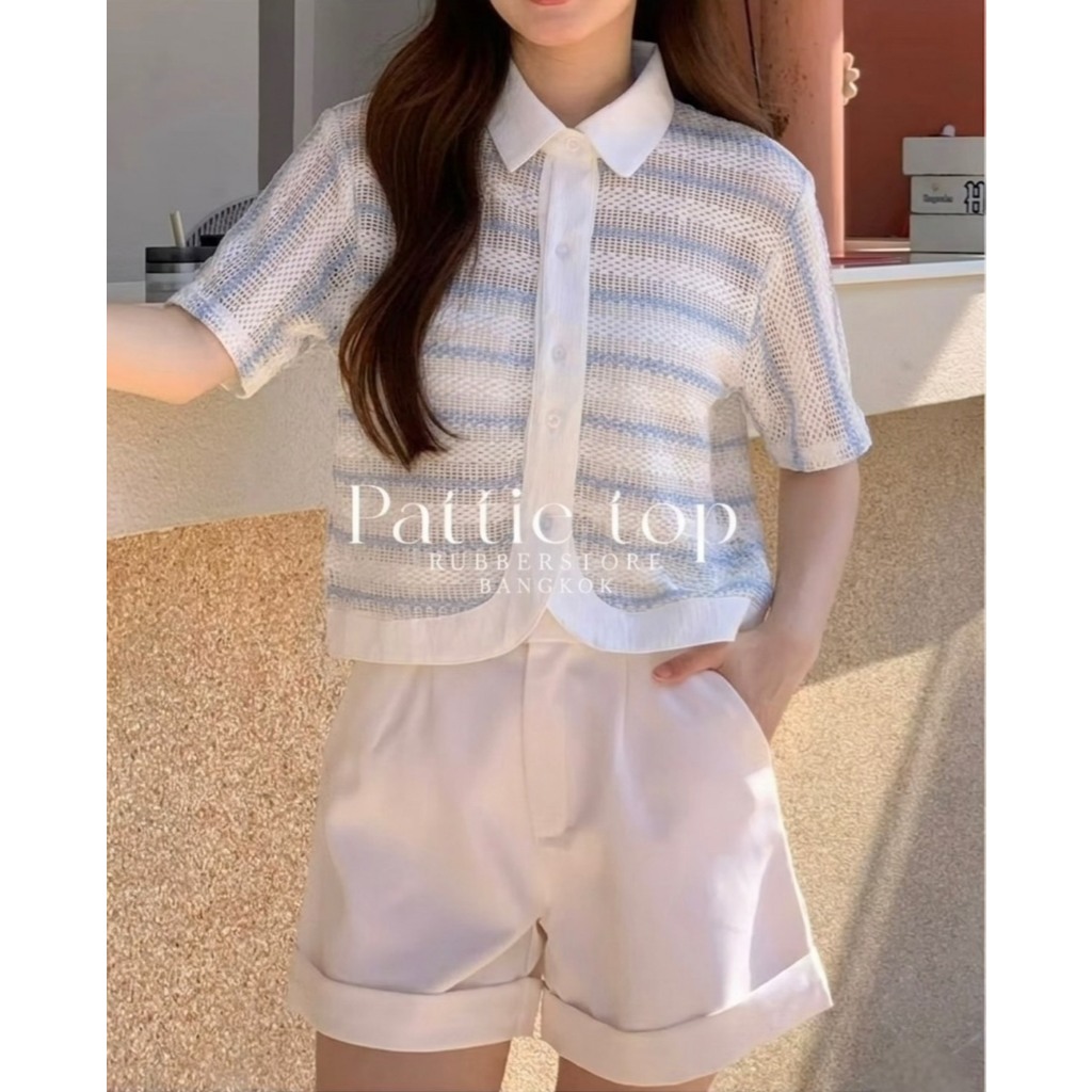 Pattie top เสื้อคอปก แขนสั้น