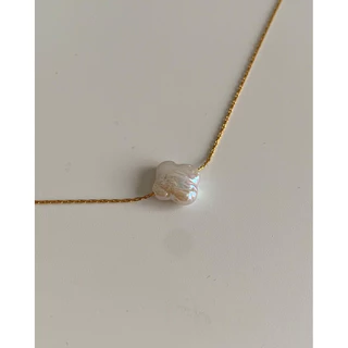 สร้อยมุก สร้อยสเตนเลส Nickle free กันน้ำ กันเหงื่อ HER OBJECTIVE_HER CLOVER PERL PENDANT NECKLACE