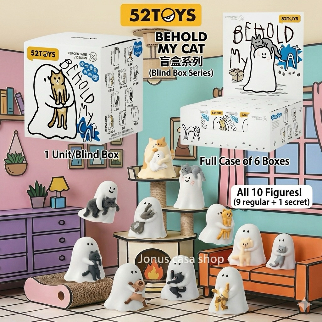 (ใช้Codeลดได้) GHODY - BEHOLD MY CAT ฟิคเกอร์แมวอุ้มผี ผีอุ้มแมว เช็คการ์ด/สุ่ม พร้อมส่ง