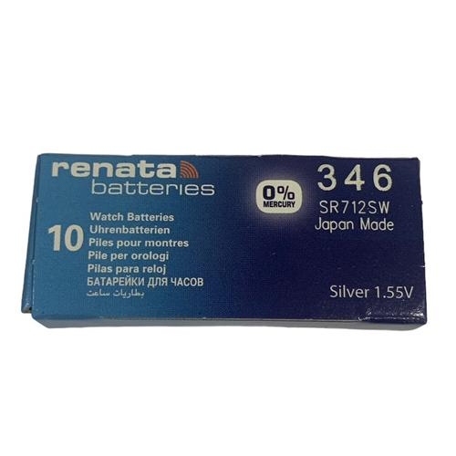 Renata ถ่านกระดุม 346 / SR712SW ของแท้ 1.55V (จำหน่ายยกกล่อง จะมี 10ก้อน)