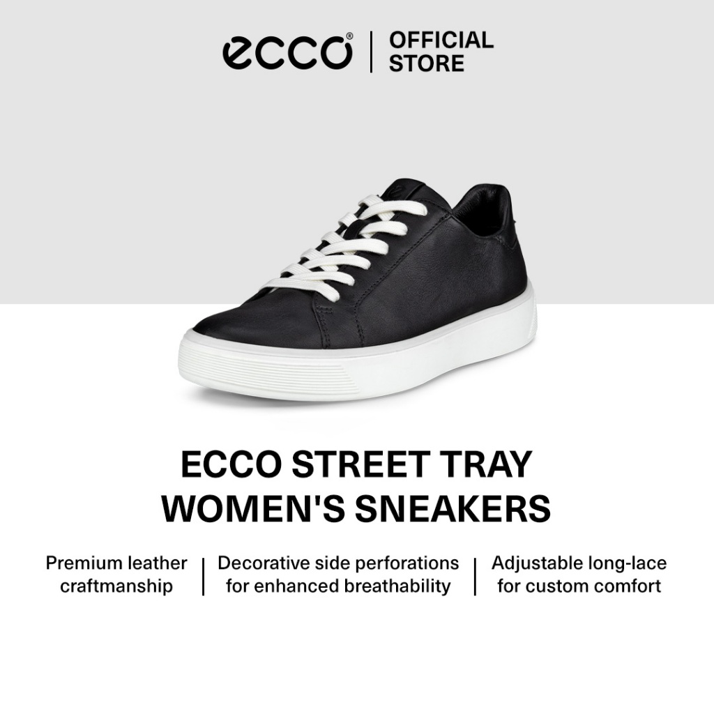 ECCO STREET TRAY W BLACK UST DRITTON รองเท้าผ้าใบผู้หญิง
