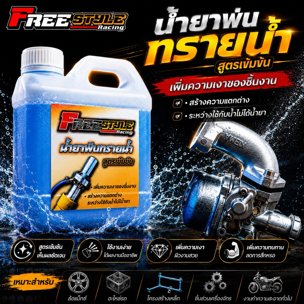 ⚡️ส่งโคตรด่วน⚡️น้ำยาพ่นทรายน้ำสูตรเข้มข้น/น้ำยากันสนิม โคตรเงา ใช้เปิดผิวและไล่เงา เงา ใส เห็นถึงความแตกต่าง