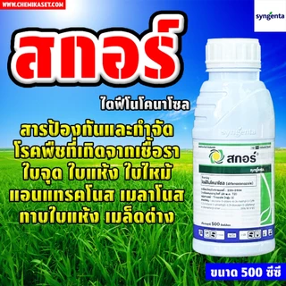 สกอร์ (สารไดฟีโนโคนาโซล 25% EC) ขนาด 500ซีซี ป้องกันโรคพืชที่เกิดจากเชื้อรา