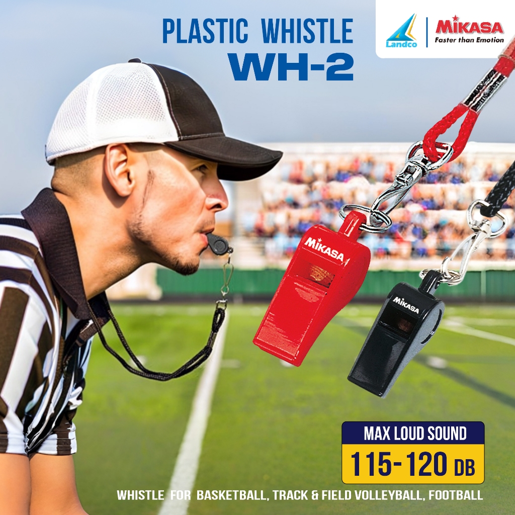 MIKASA Collection นกหวีด Whistle WH-2BK TW / WH-2R (165)