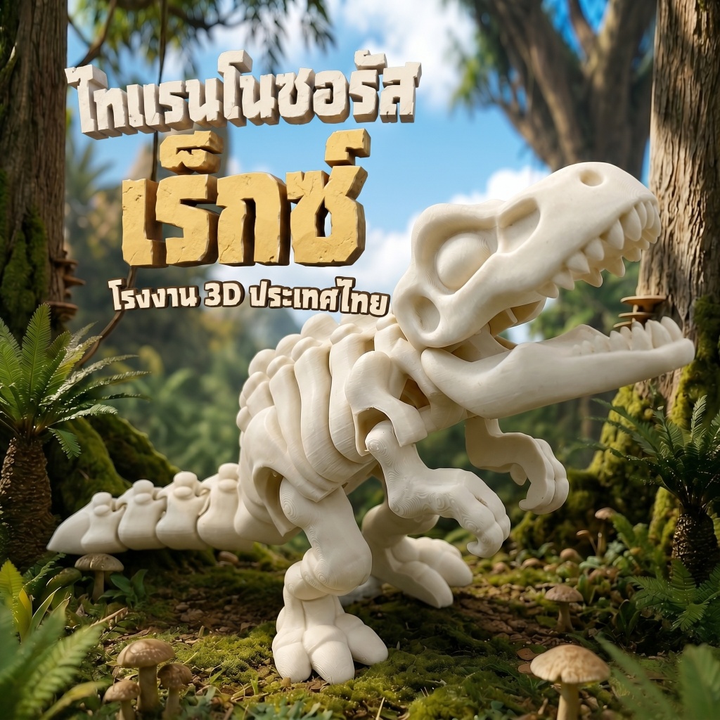 3D T-Rex Skeleton ไดโนเสาร์โครงกระดูกเร็กซ์ 3D ขยับได้ ของเล่นฟิกเกอร์ ของสะสม แต่งโต๊ะ ของขวัญ