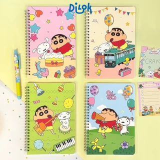 Crayon Shinchan Spiral Notebook สมุดริมลวดชินจัง ขนาด A5 สมุดโน้ตมีเส้น จำนวน 50 แผ่น