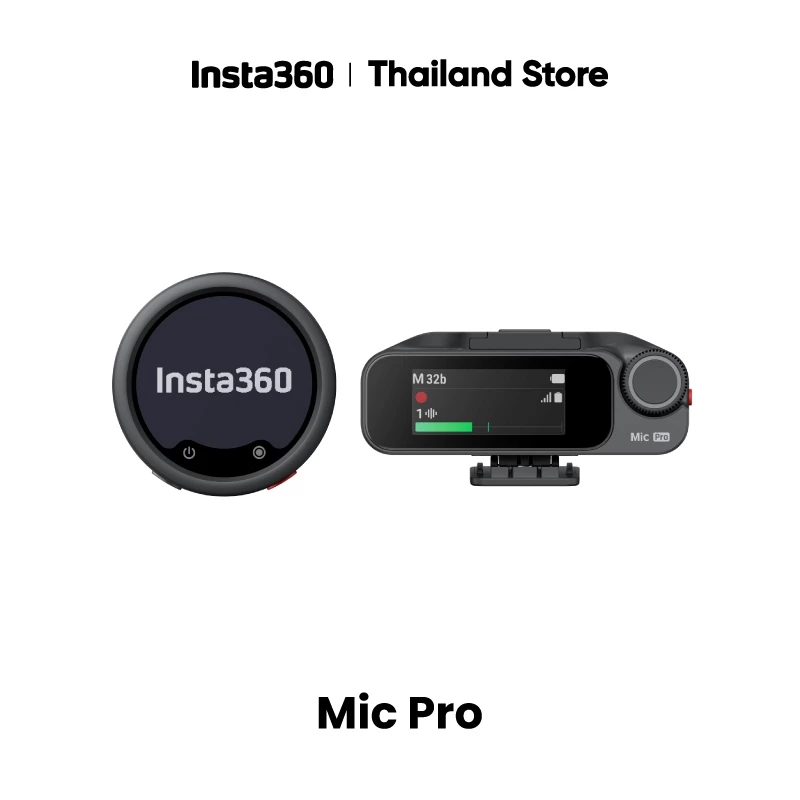 Insta360 Mic Pro | Wireless Lavalier Microphone | ไมโครโฟนหนีบปกเสื้อไร้สาย | AI ตัดเสียงรบกวน thumbnail 5