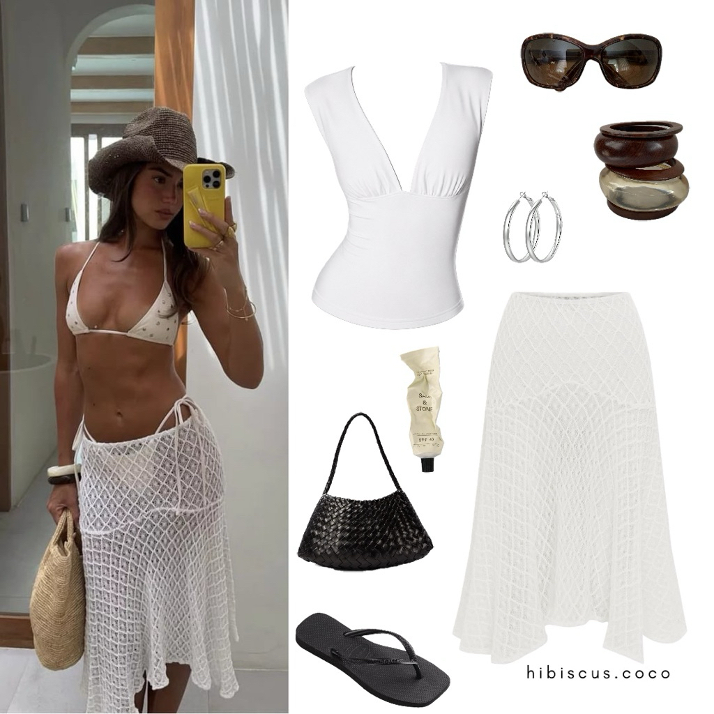 Hibiscus.coco | [พร้อมส่ง] Coco Net Midi Skirt กระโปรงลูกไม้ซีทรูทรงมิดิ้ ดีไซน์พลิ้วเบา