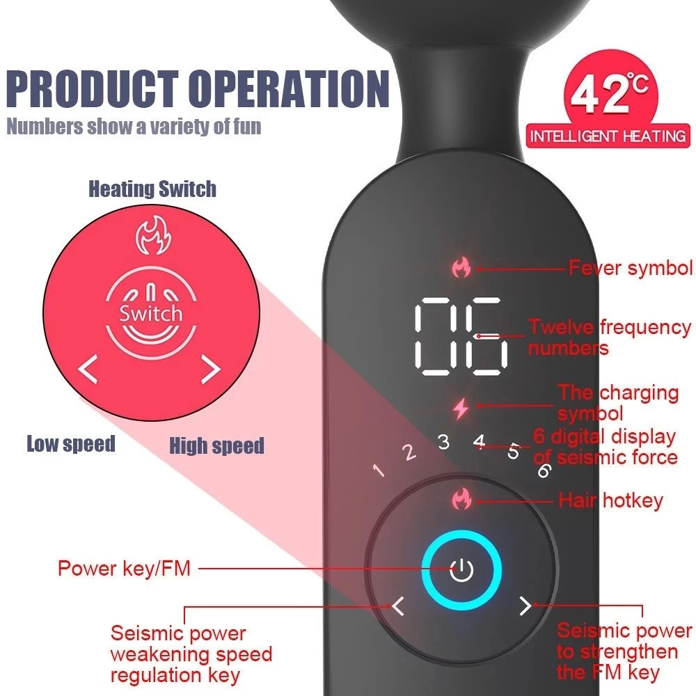 ปืนนวดจอแอลซีดี Massage Gun เ – ปืนนวดรุ่นใหม่ที่สามารถปรับระดับความแรงได้ตามต้องการ พร้อมปุ่มปรับง่าย ให้ความสบายและลดค
