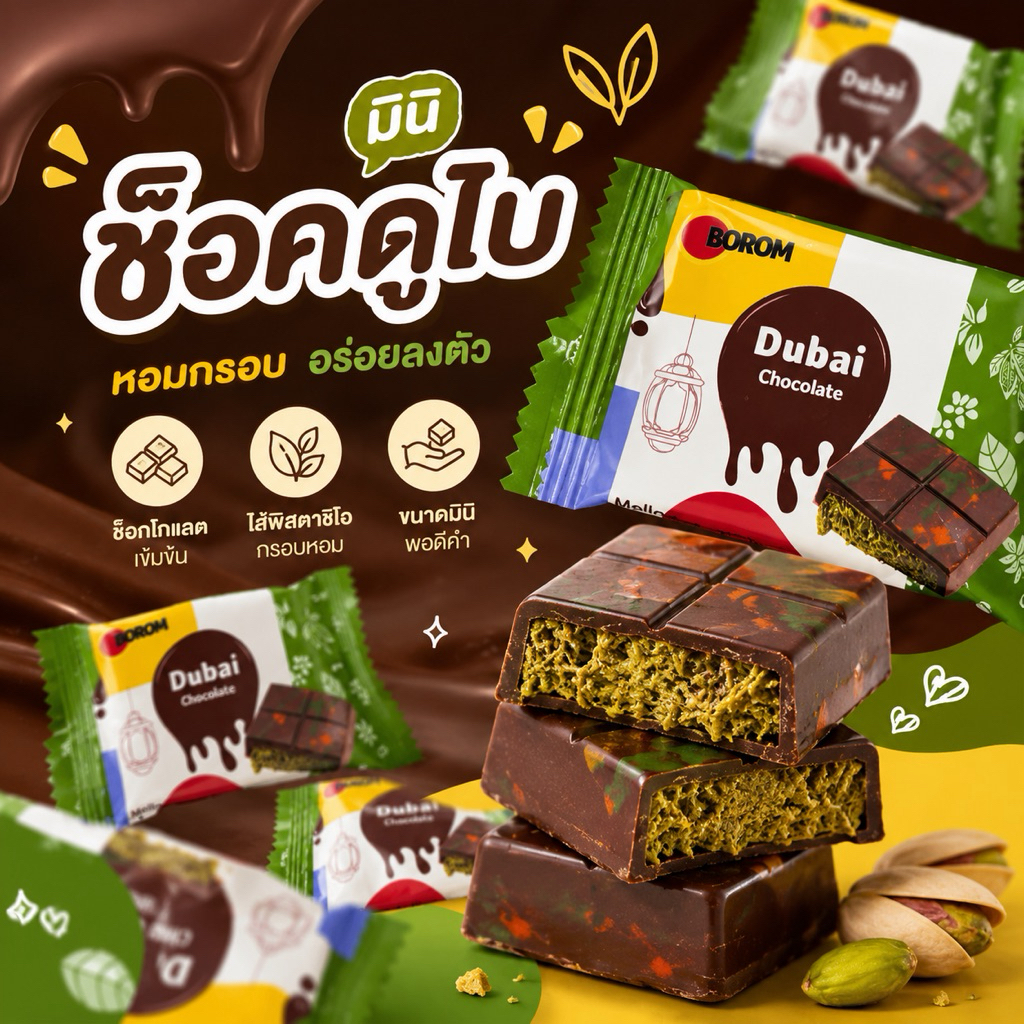 ช็อคโกแลตดูไบพิสตาชิโอมินิบาร์