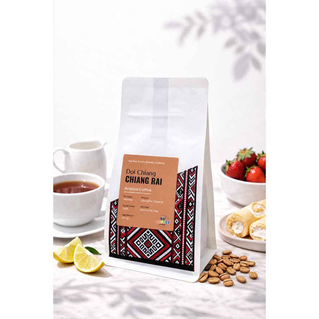 93Degree เมล็ดกาแฟคั่วอ่อน อะราบิก้า Arabica ดอยช้าง 100g.(ซีรี่ย์ชนเผ่า)