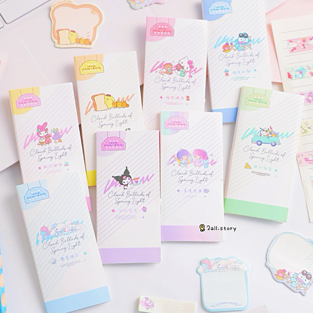 Sanrio โพสอิทอินเด็กซ์ขั้นหน้า ลายซาริบทเพลง เล่มยาว NJTZ 07